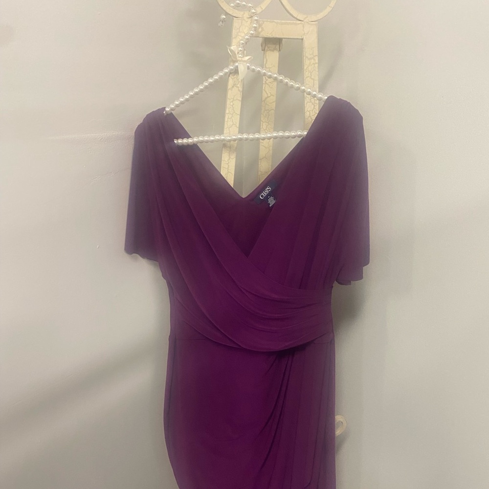 Chaps Asymmetrical Plum Dress
